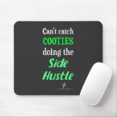Tapis De Souris Côté Hustle Cooties Neon Texte vert (Avec souris)