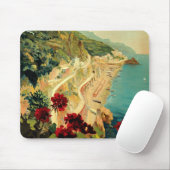 Tapis De Souris Côte italienne d'Amalfi, Poster Vintage voyage Ita (Avec souris)