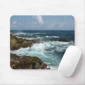 Tapis De Souris Côte rocheuse d'Aruba et océan bleu (Avec souris)
