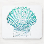 Tapis De Souris coteau turquoise couleur bleu mermaid (Devant)