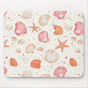 Tapis De Souris Côtière rustique - Coquillages, Starfish, Reef (28