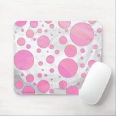 Tapis De Souris Coton Bonbon Pink Polka Dot (Avec souris)