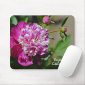 Tapis De Souris Cottage rose Peony Motivation Fleur (Avec souris)
