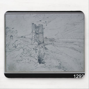 Tapis De Souris Cottages de John Constable sur une haute banque,