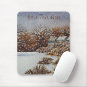 Tapis De Souris Cottages ruraux de Noël (Avec souris)