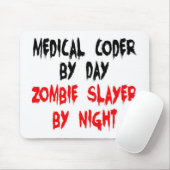 Tapis De Souris Couche Zombie Coder Médicale (Avec souris)