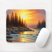 Tapis De Souris coucher de soleil (Avec souris)