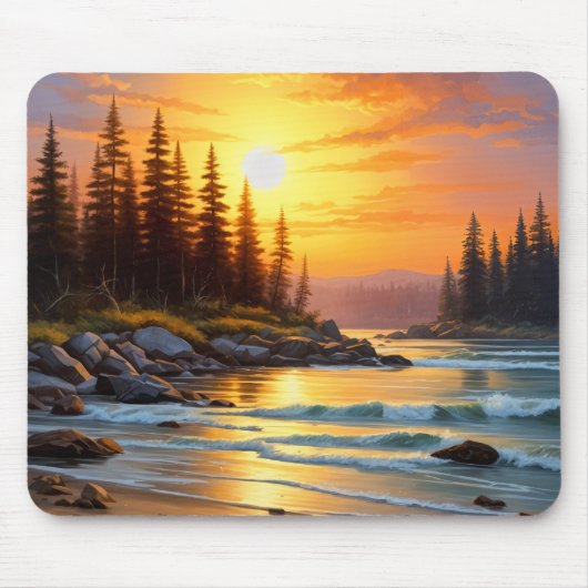 Tapis De Souris coucher de soleil (Devant)