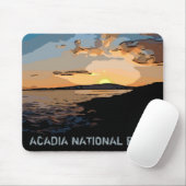 TAPIS DE SOURIS COUCHER DE SOLEIL ACADIA (Avec souris)