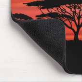 Tapis De Souris Coucher de soleil africain éléphant (Coin)