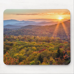 Tapis De Souris Coucher de soleil automnal depuis Beacon Heights