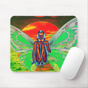Tapis de souris Coucher de soleil bleu
