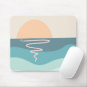 Tapis de souris coucher de soleil bohème plage (Avec souris)