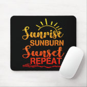 Tapis De Souris Coucher de soleil Coucher de soleil Répéter Rétro (Avec souris)