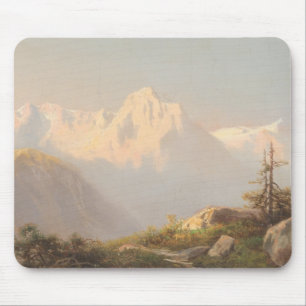 Tapis De Souris Coucher de soleil dans les montagnes - Carl Lafite
