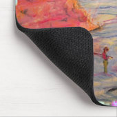 Tapis De Souris Coucher de soleil de pêche à la mouche (Coin)