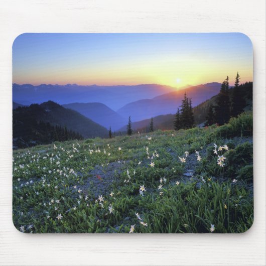 Tapis De Souris Coucher de soleil de Point d'obstruction, Pôle oly (Devant)