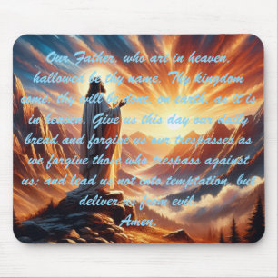 Tapis De Souris Coucher de soleil divin : Inspiration de la prière