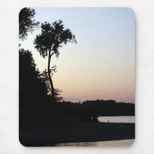 Tapis De Souris Coucher de soleil du fleuve Mississippi (Devant)