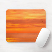Tapis De Souris Coucher de soleil Elégant rouge orange jaune Modèl (Avec souris)