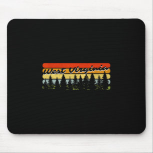 Tapis De Souris Coucher de soleil en forêt en Virginie-Occidentale