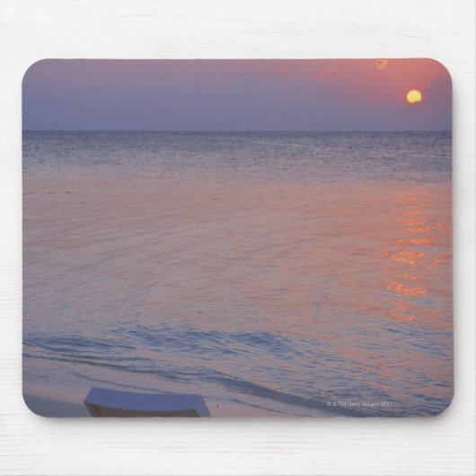 Tapis De Souris Coucher de soleil et mer (Devant)