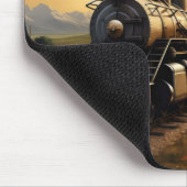 Tapis De Souris Coucher de soleil et train (Coin)