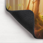 Tapis De Souris Coucher de soleil forestier (Coin)