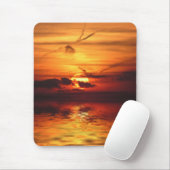 Tapis de souris Coucher de soleil liquide doré (Avec souris)