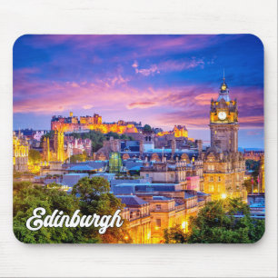 Tapis De Souris Coucher de soleil magnifique sur Édimbourg, Écosse