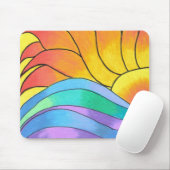 Tapis De Souris Coucher de soleil - Mousepad (Avec souris)