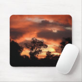 Tapis De Souris Coucher de soleil orange (Avec souris)