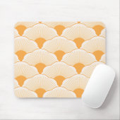 Tapis De Souris Coucher de soleil, orange tonale, texture béton (Avec souris)