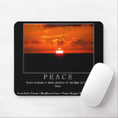 Tapis De Souris Coucher de soleil paisible Mousepad avec Citation  (Avec souris)