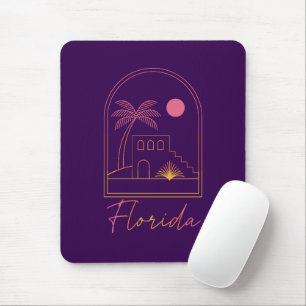 Tapis De Souris Coucher de soleil rétro ambiance Floride