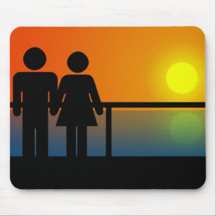 Tapis de souris Coucher de soleil romantique