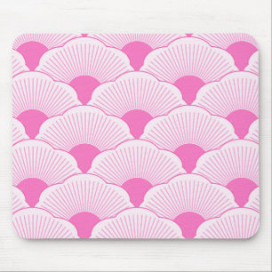 Tapis De Souris Coucher de soleil, rose tonique, texture béton