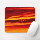 Tapis De Souris Coucher de soleil rouge (Avec souris)
