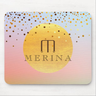 Tapis De Souris Coucher de soleil Sunrise Confetti Parties scintil