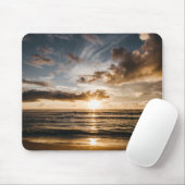 Tapis De Souris Coucher de soleil sur la mer (Avec souris)