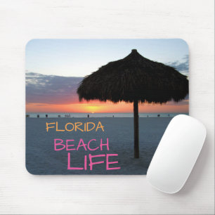 Tapis De Souris Coucher de soleil sur la plage de sable blanc de F