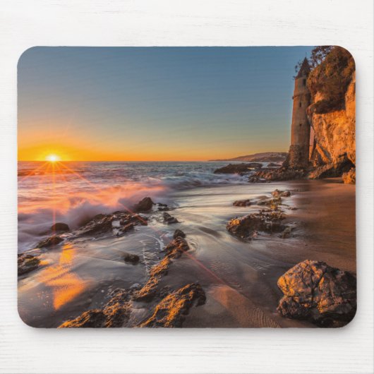 Tapis De Souris Coucher de soleil sur la plage Victoria (Devant)