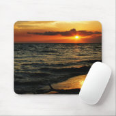 Tapis De Souris Coucher de soleil sur le bois (Avec souris)
