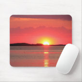 Tapis De Souris Coucher de soleil sur le lac mousepad (Avec souris)