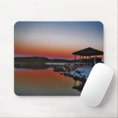 Tapis De Souris Coucher de soleil sur le quai du lac Arrowhead (Avec souris)