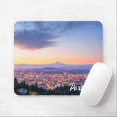 Tapis De Souris Coucher de soleil sur Portland, Oregon (Avec souris)