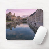 Tapis De Souris Coucher de soleil sur un petit canal à Cospicua, M (Avec souris)