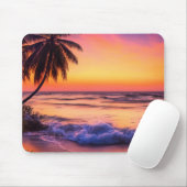 Tapis de souris Coucher de soleil tropical (Avec souris)