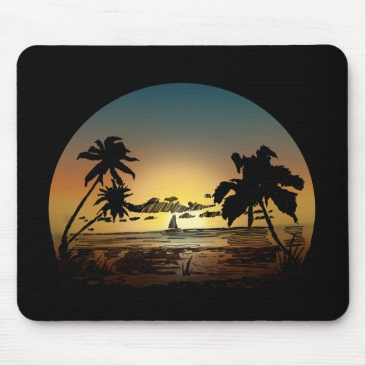 Tapis De Souris Coucher du soleil (Devant)
