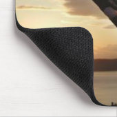 Tapis De Souris Coucher du soleil de drapeau américain (Coin)